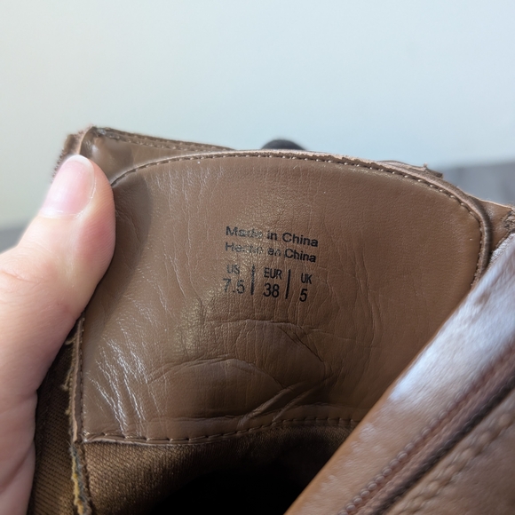 Call It Spring Brown Lace-Up Ankle Boots - Picture 7 of 7